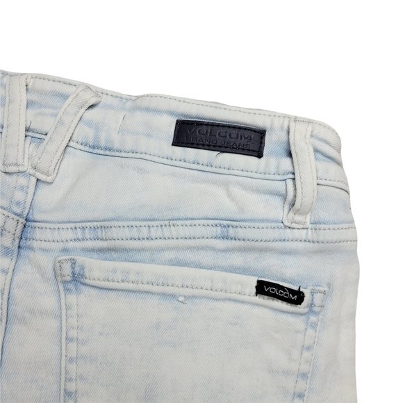 Volcom Girlfriend Ankle Fit High-Rise Jeans, Bleached, 29, Good Used Condition - Picture 11 of 14